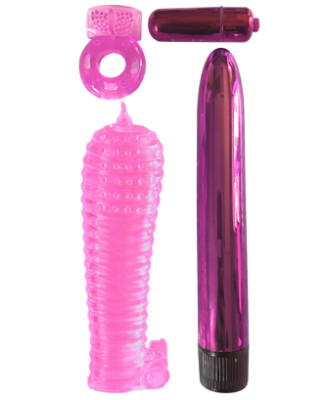 Coffret 4 sextoys rose Classix 